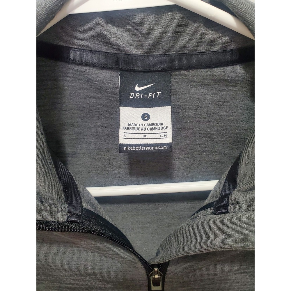 Nike Jacket Womens Small Gray Solid Running Full Zip Dri Fit Sweatshirt - Picture 7 of 9